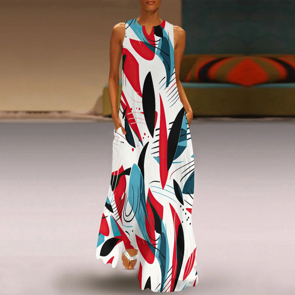 Modern Contemporary Long Dress - Sunshine on the Seas