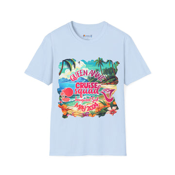 Queen Anne Cruise Squad Inaugural Sailing May 2024 Unisex Soft-style Shirt