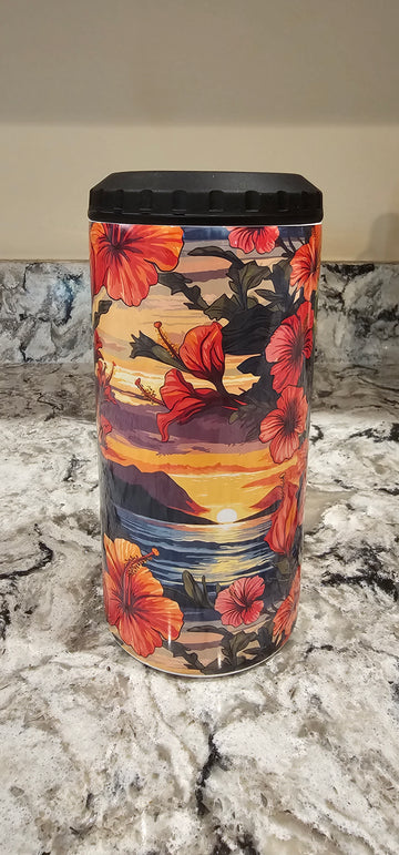 4-in-1 Tropical Sunset Can Cooler/16oz Tumbler