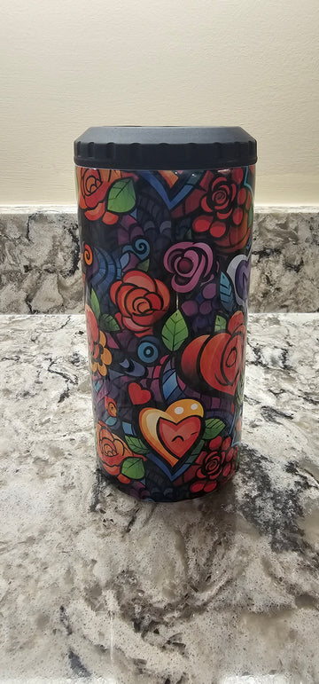 4-in-1 Roses & Flowers Can Cooler/16oz Tumbler