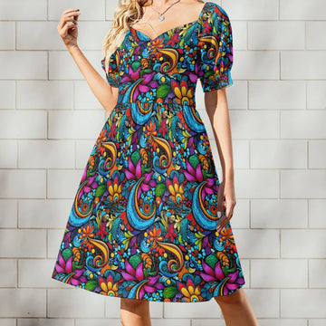 Paisley Sweetheart Midi-Dress - Sunshine on the Seas