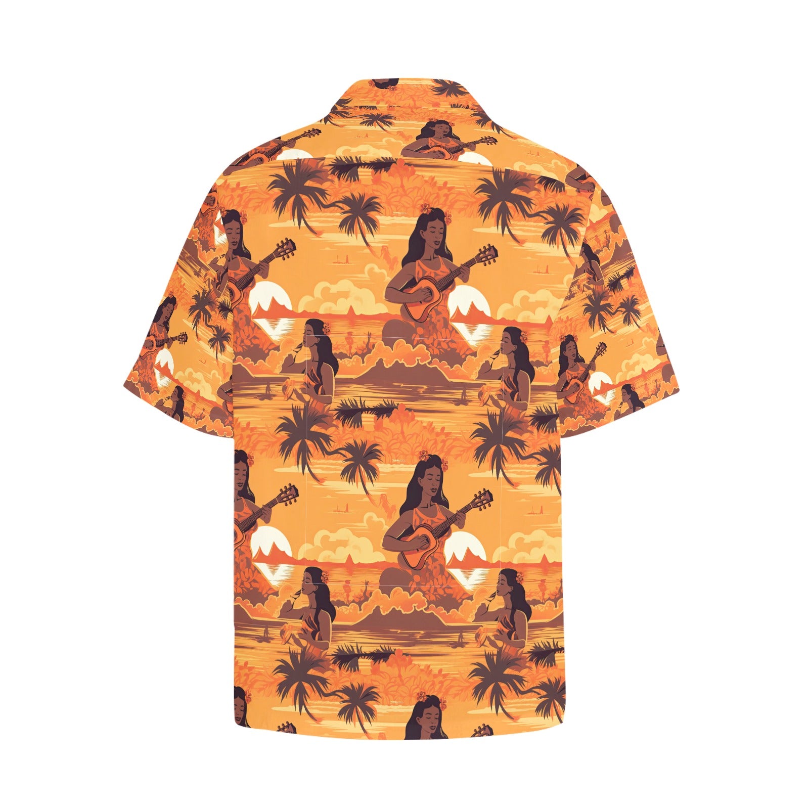 Hula Girl Men's Hawaiian Shirt With Chest Pocket - Sunshine on the Seas