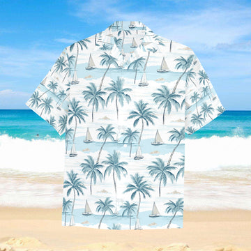 Tropical Sailboat Men's Hawaiian Shirt