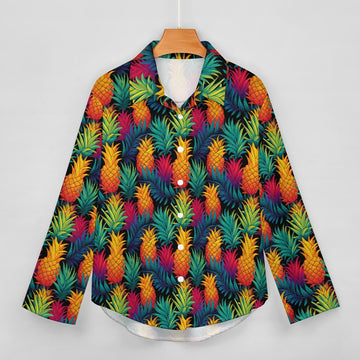 Colorful Pineapples Women's Hawaiian Shirt