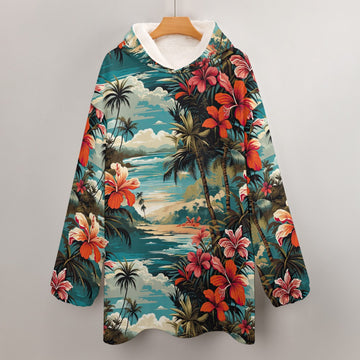 Take Me to the Beach Adult Hooded Blanket Shirt
