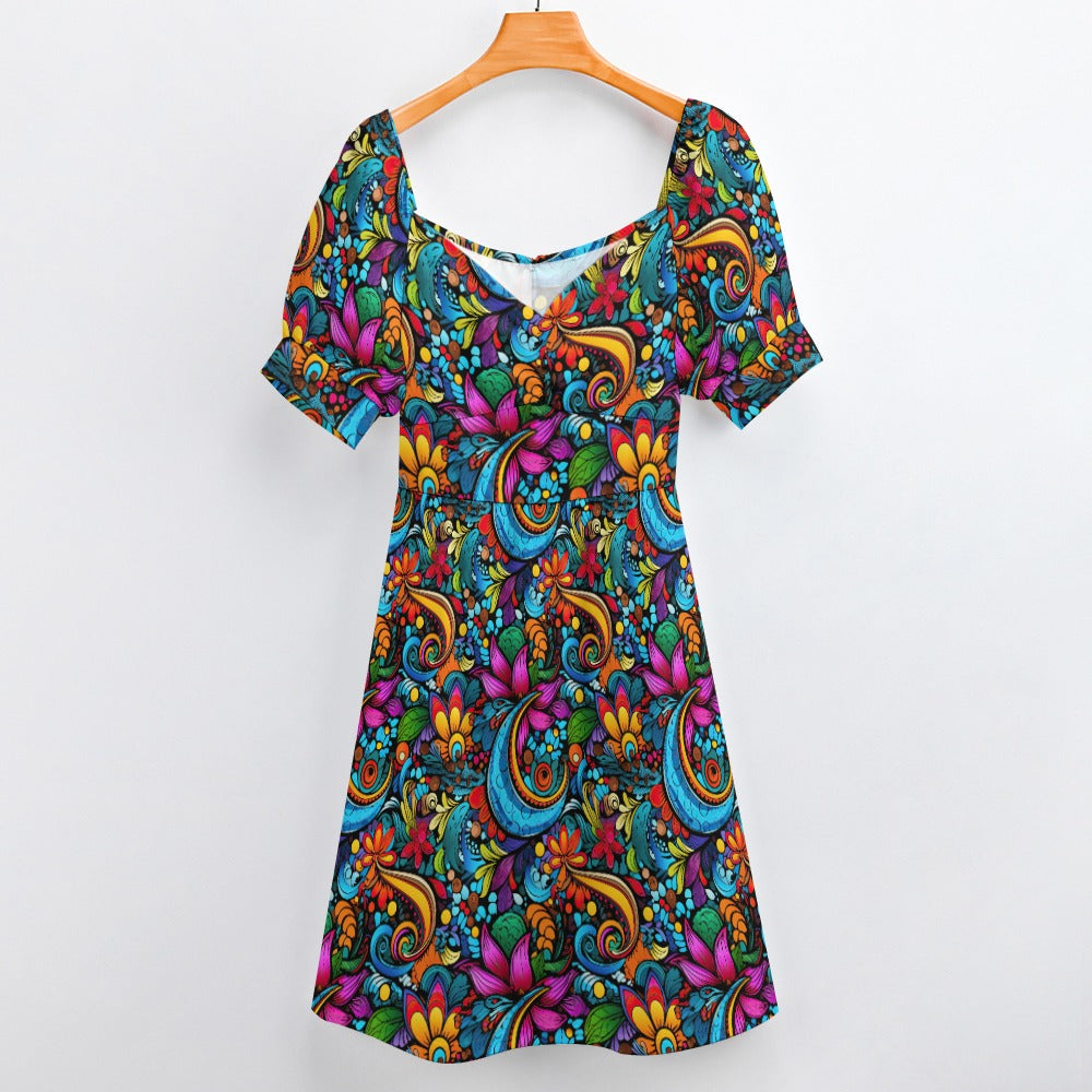 Paisley Sweetheart Midi-Dress - Sunshine on the Seas