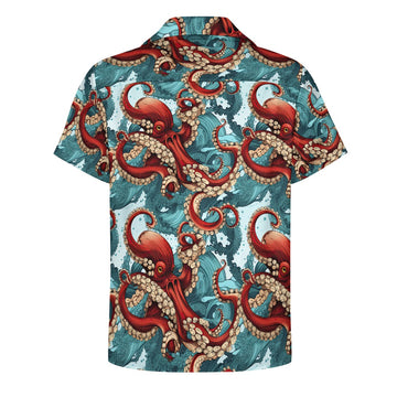 Octopus Tentacles Hawaiian Shirt for Men