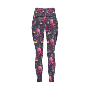 Octopi & Wine Leggings with Pockets