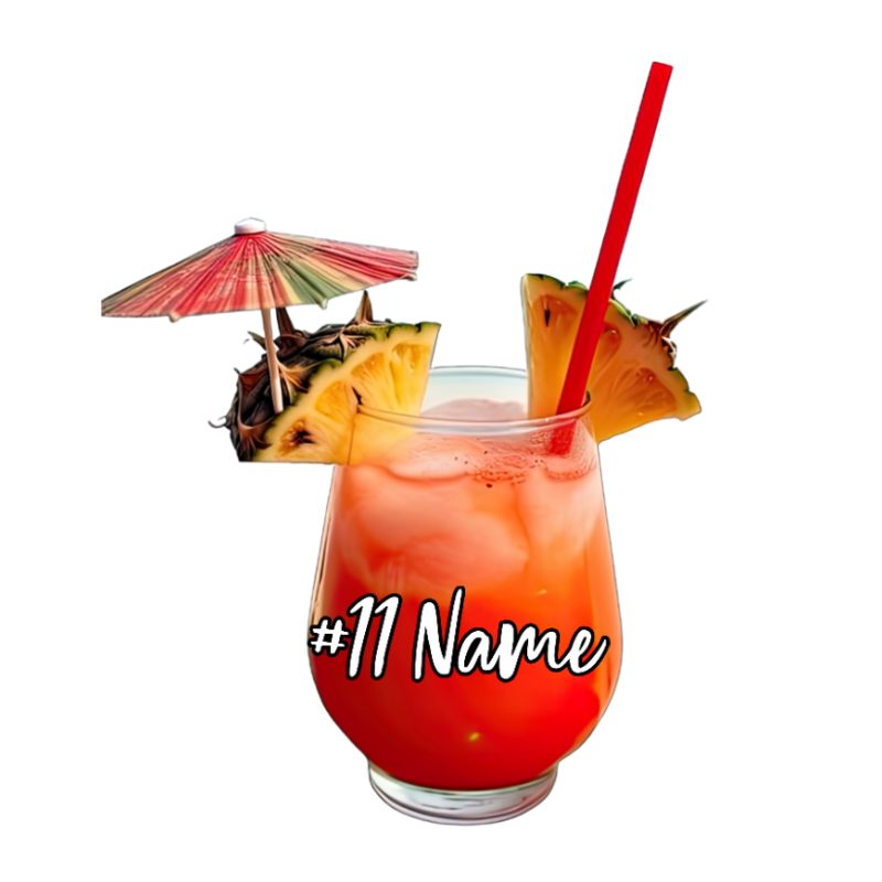 Custom Personalized Tropical Drinks Cruise Door Magnets - Sunshine on the Seas