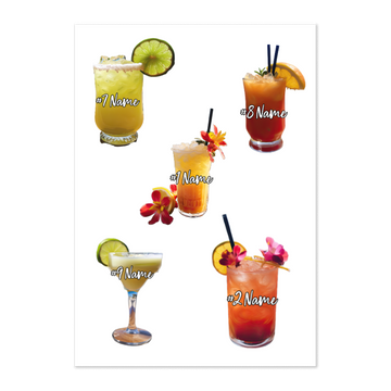 Custom Personalized Tropical Drinks Cruise Door Magnets - Sunshine on the Seas