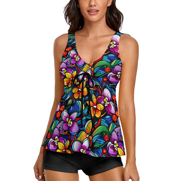 Ladies Sleeveless Comfortable Split Swimwear