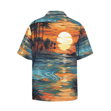 Van Gogh Tropical Sunset Men's Hawaiian Shirt