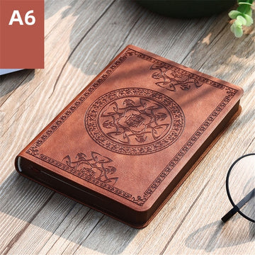 PU Leather Journal Notebook Thicken Notepad Personal Planner Memo Book Sketchpad Wide Lined for Women Men Student Gift W3JD