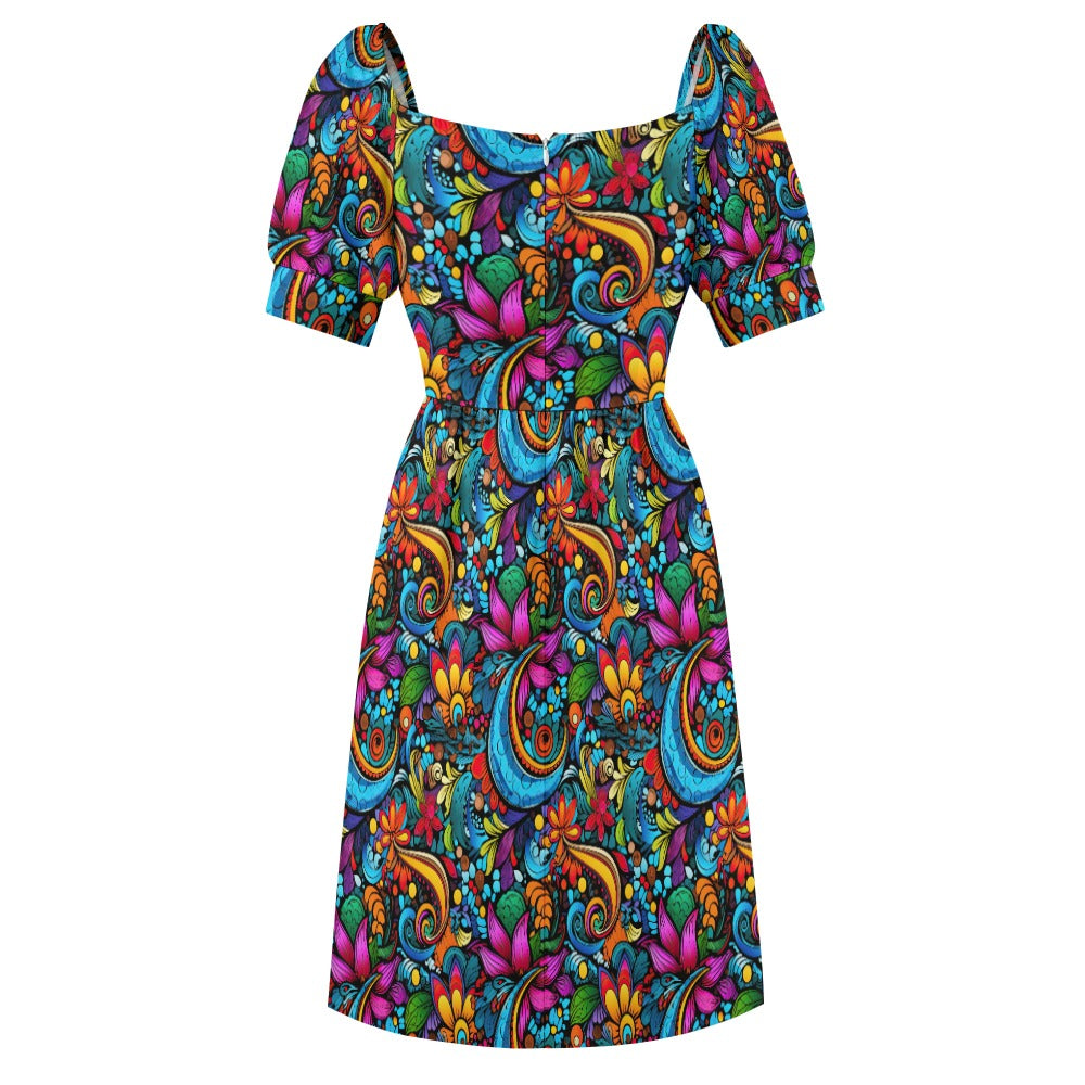Paisley Sweetheart Midi-Dress - Sunshine on the Seas