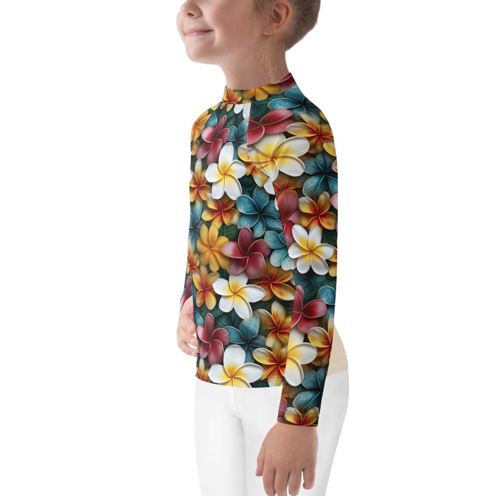 Plumeria Kids Rash Guard - Sunshine on the Seas