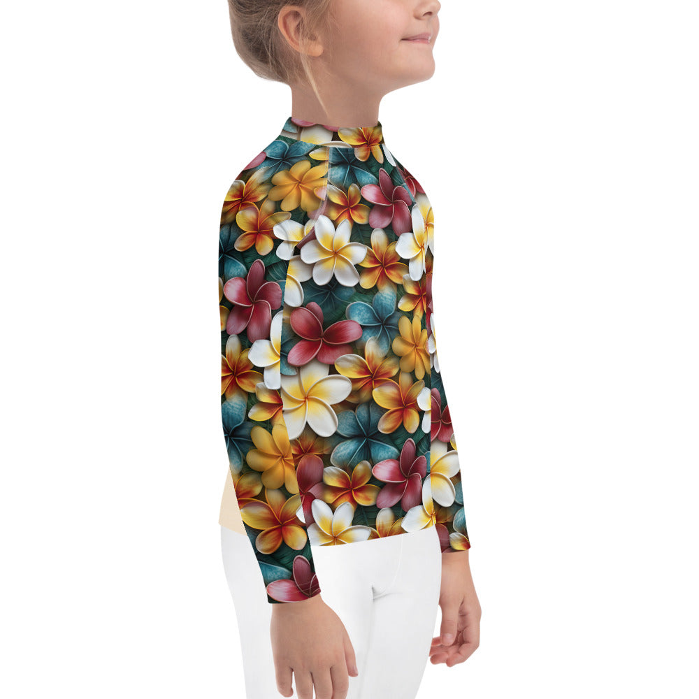 Plumeria Kids Rash Guard - Sunshine on the Seas