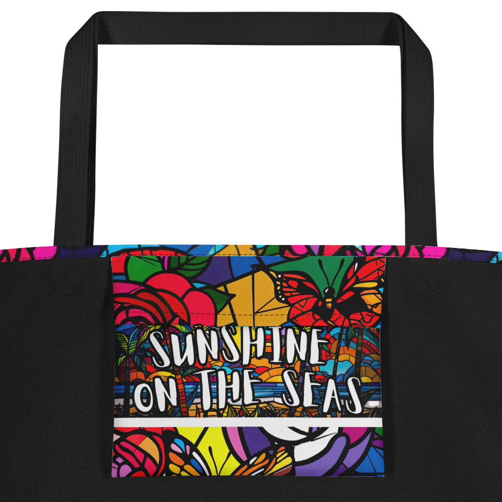 16" x20" Colorful Roses Large Tote Bag - Sunshine on the Seas