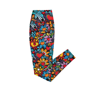 Flower Leggings with pockets - Sunshine on the Seas