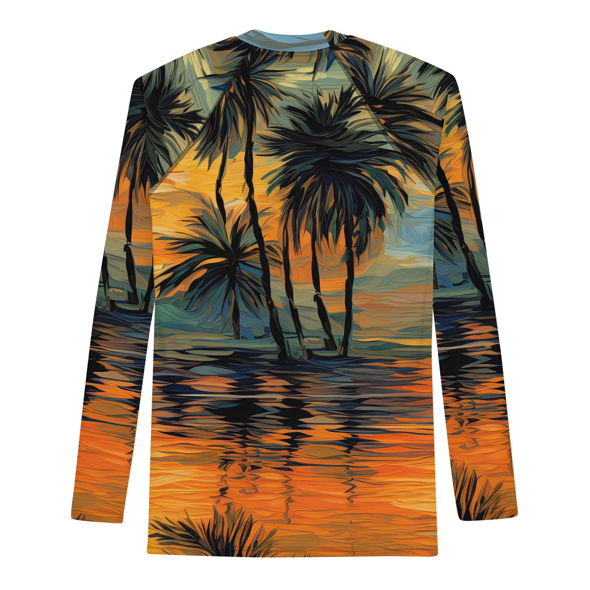 Palm Trees Men's Rash Guard - Sunshine on the Seas