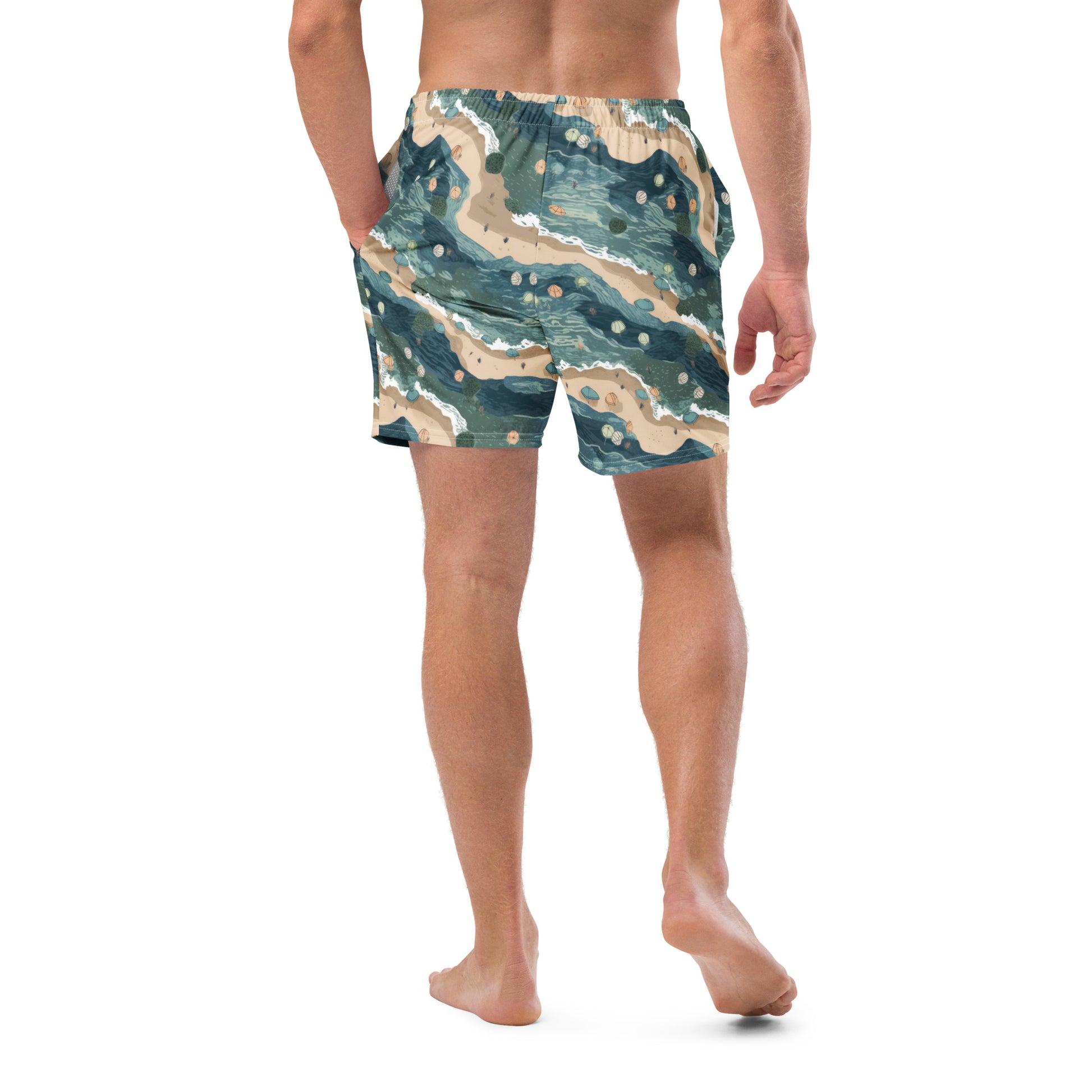 Beach Shoreline Men's swim trunks - Sunshine on the Seas
