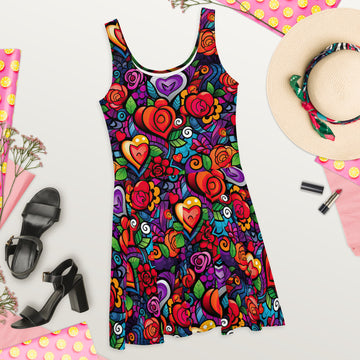 Hearts & Roses Skater Dress