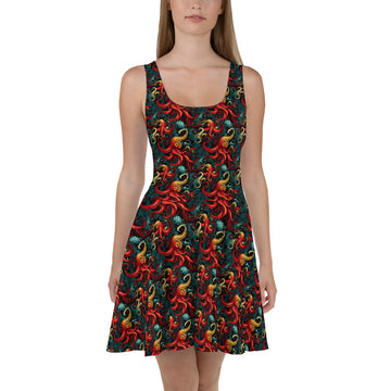 Octopus Flare Skater Dress