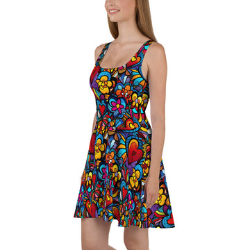 Hearts & Flowers Skater Dress + Tumbler Bundle