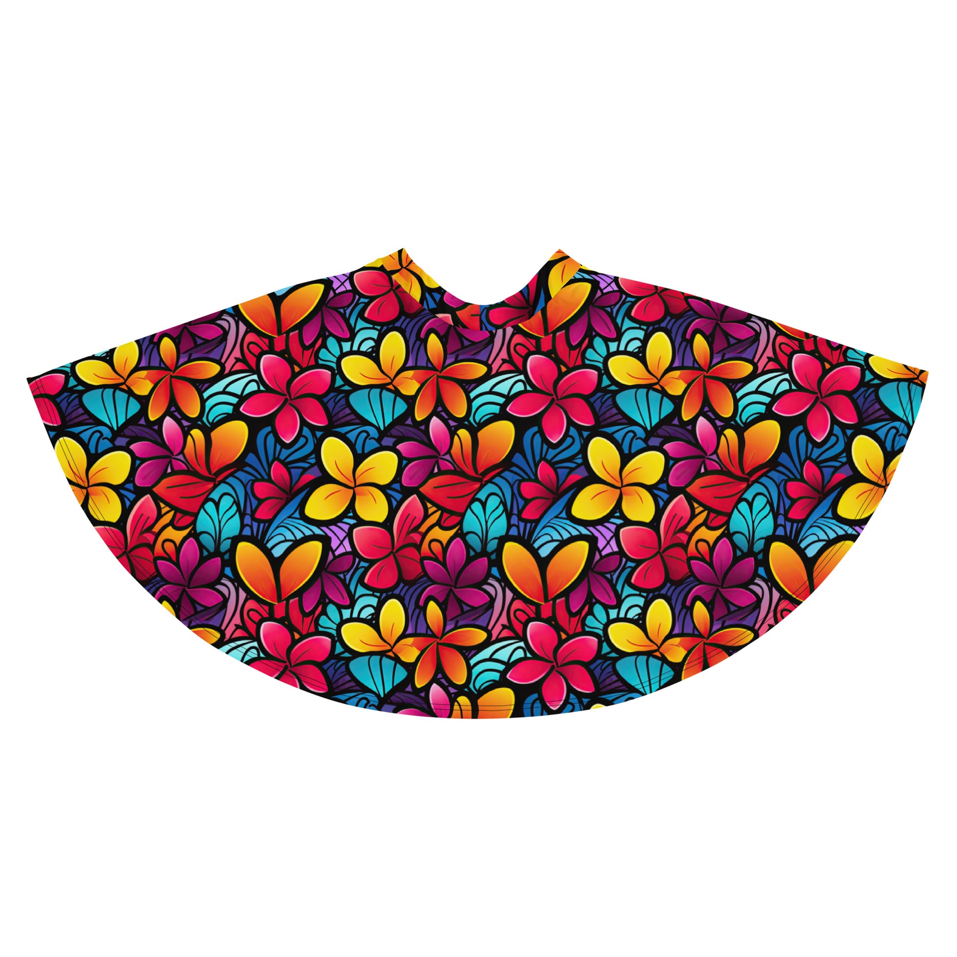 Colorful Flower Skater Skirt - Sunshine on the Seas
