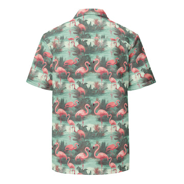 Pink Flamingos Unisex Hawaiian Shirt