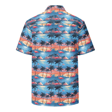 Tropical Flamingos Unisex Hawaiian Shirt