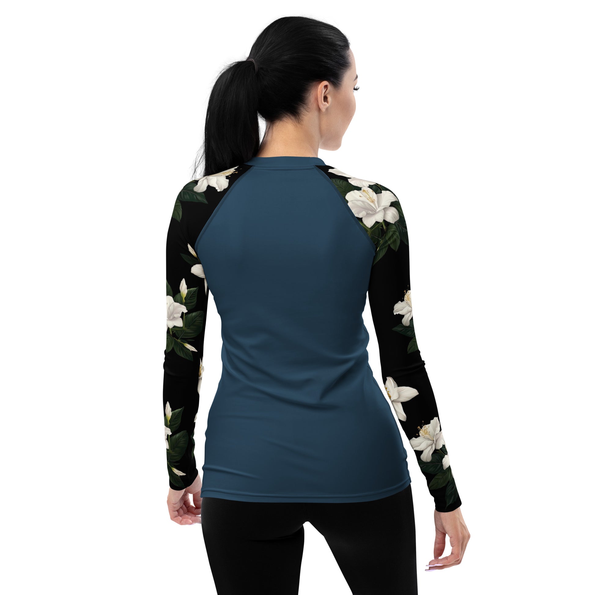 Tropical Flowers Women's Rash Guard - Sunshine on the Seas