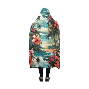 Take Me To The Beach Hooded Blanket 60"x50"