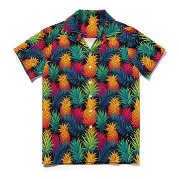 Colorful Pineapples Hawaiian Shirt for Men