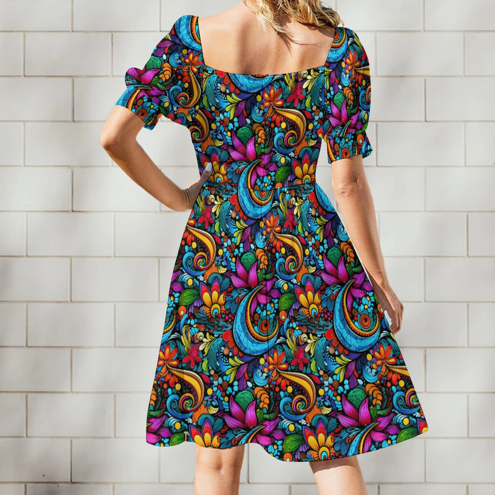 Paisley Sweetheart Midi-Dress - Sunshine on the Seas