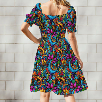 Paisley Sweetheart Midi-Dress - Sunshine on the Seas