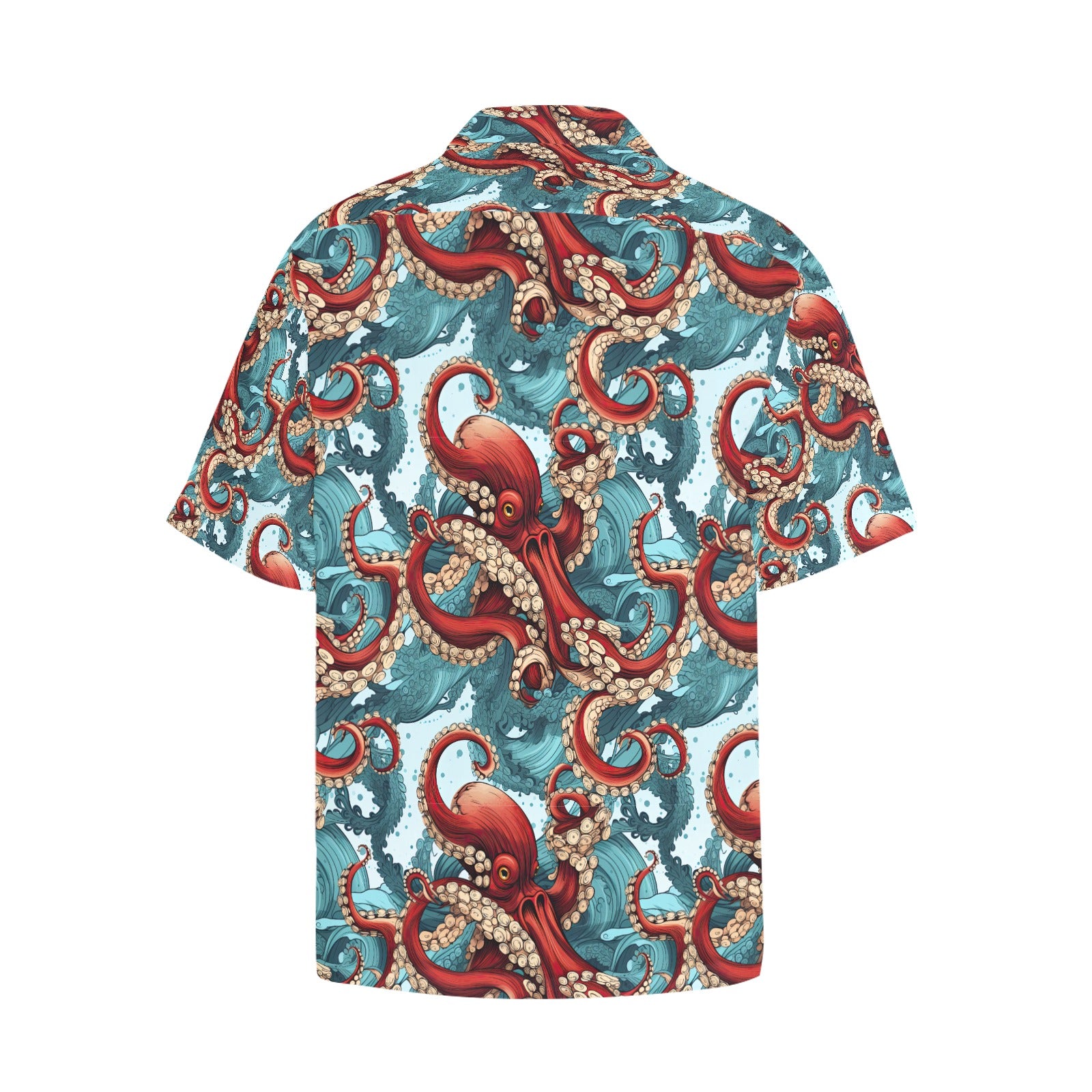 Octopus Men's Hawaiian Shirt With Chest Pocket - Sunshine on the Seas