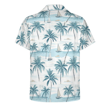 Tropical Sailboat Men's Hawaiian Shirt