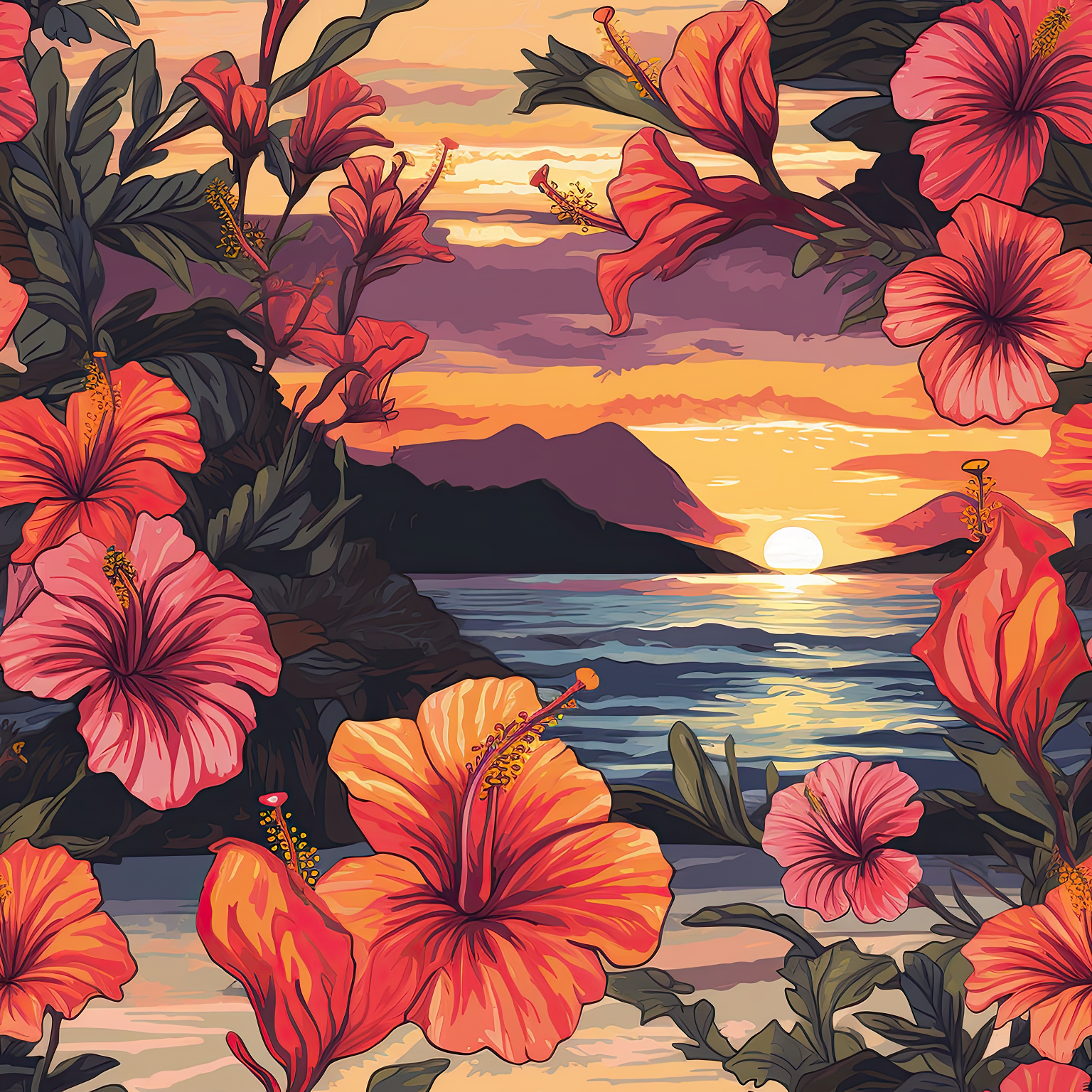 4-in-1 Tropical Sunset Can Cooler/16oz Tumbler - Sunshine on the Seas