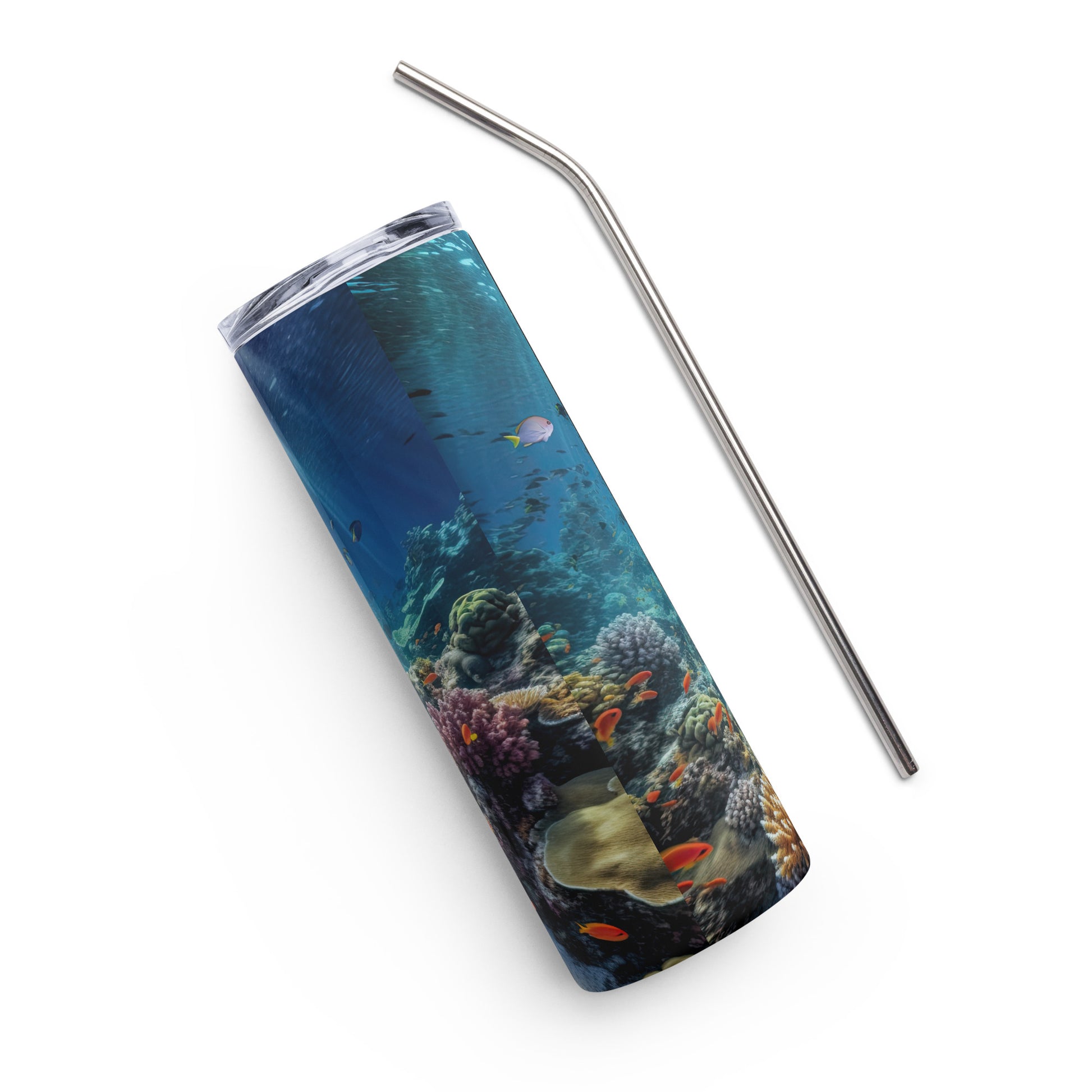 Underwater Ocean Stainless steel tumbler - Sunshine on the Seas