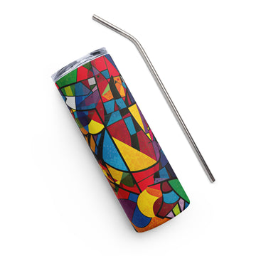 Abstract Stainless steel tumbler