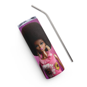 Afro Barbie Stainless steel tumbler - Sunshine on the Seas