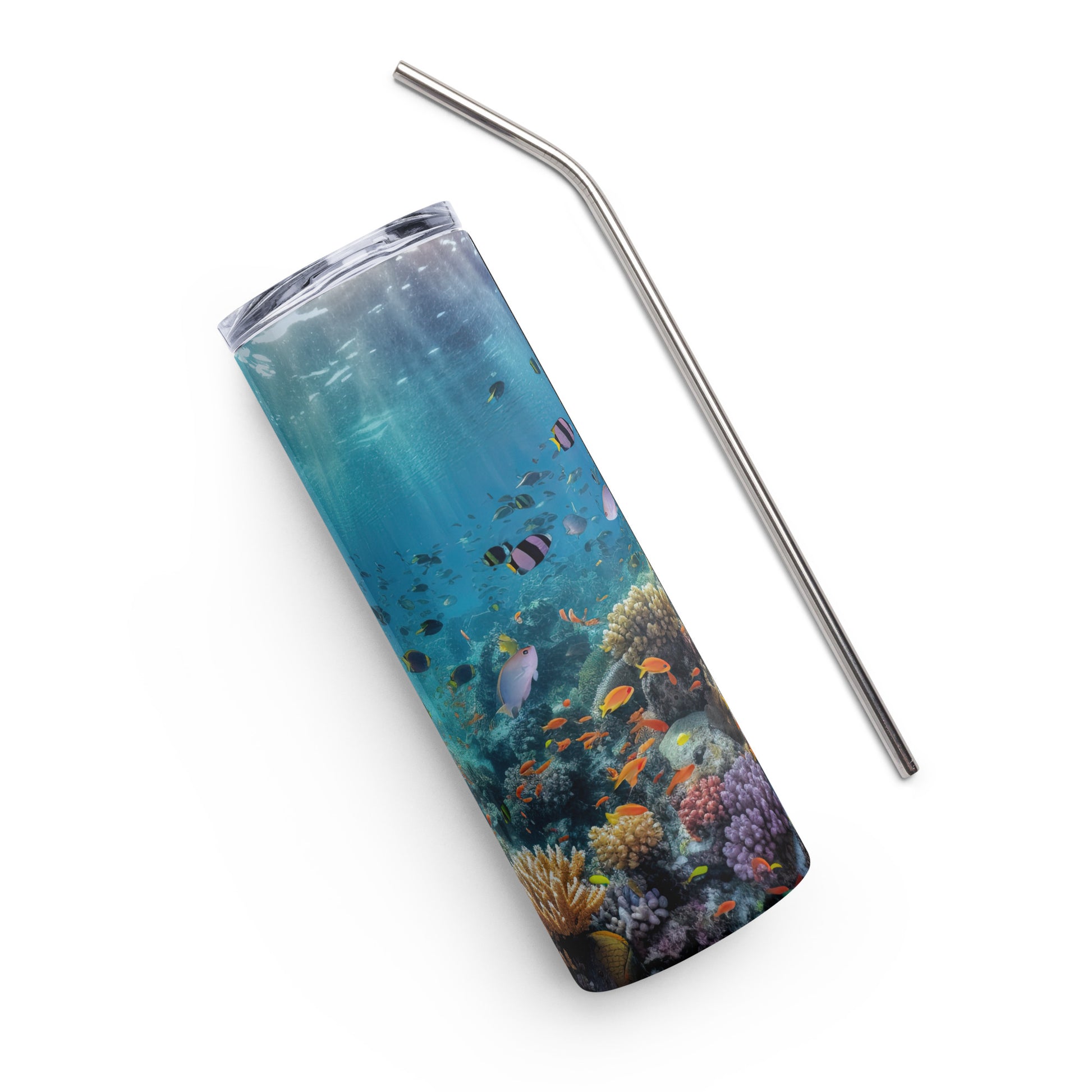 Underwater Ocean Stainless steel tumbler - Sunshine on the Seas