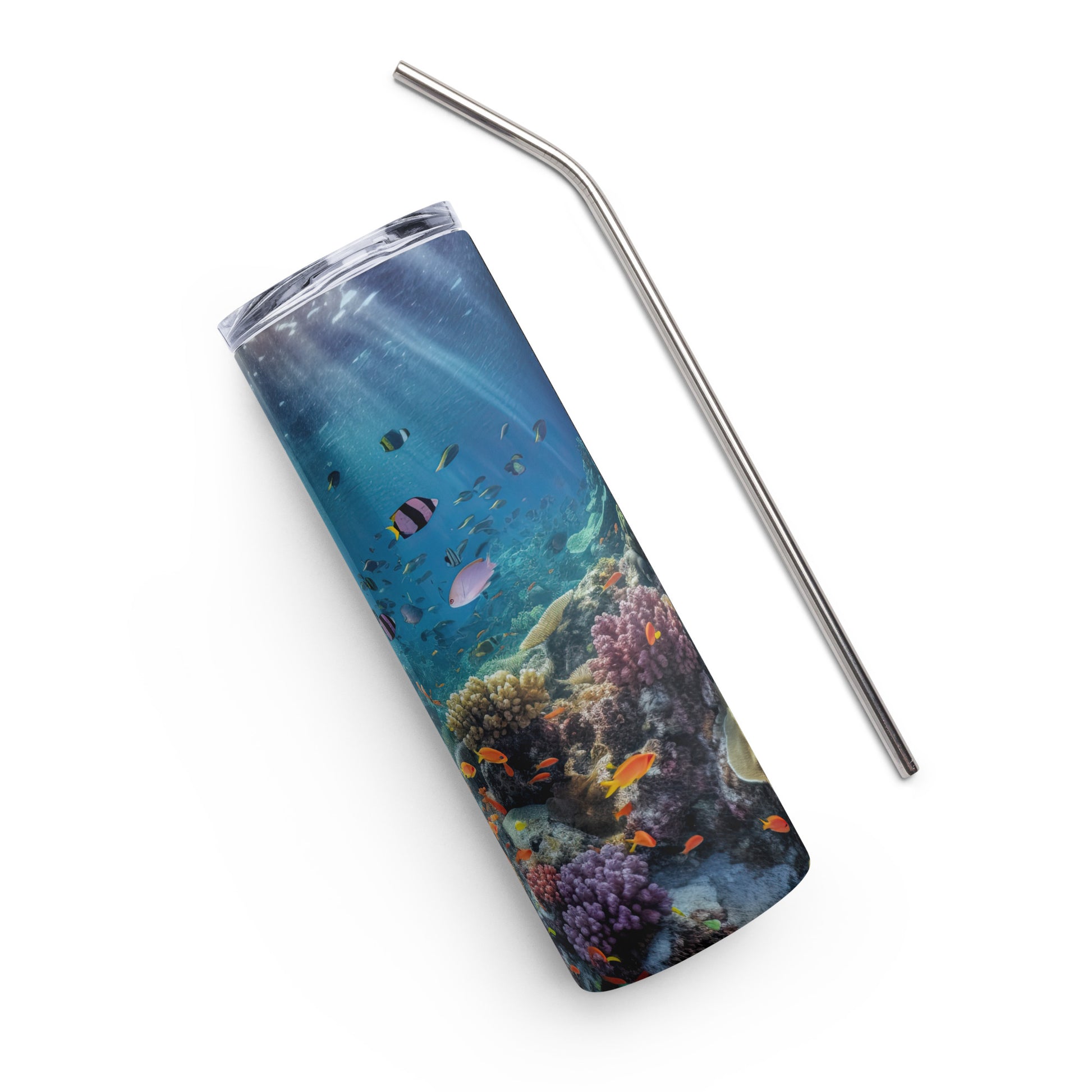 Underwater Ocean Stainless steel tumbler - Sunshine on the Seas