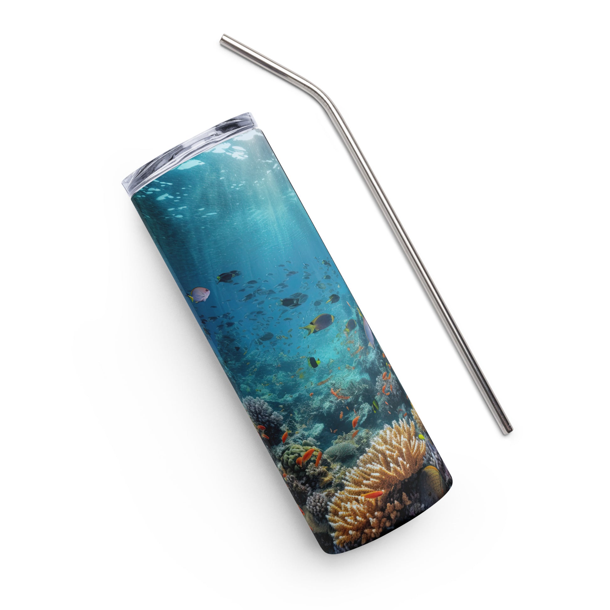 Underwater Ocean Stainless steel tumbler - Sunshine on the Seas
