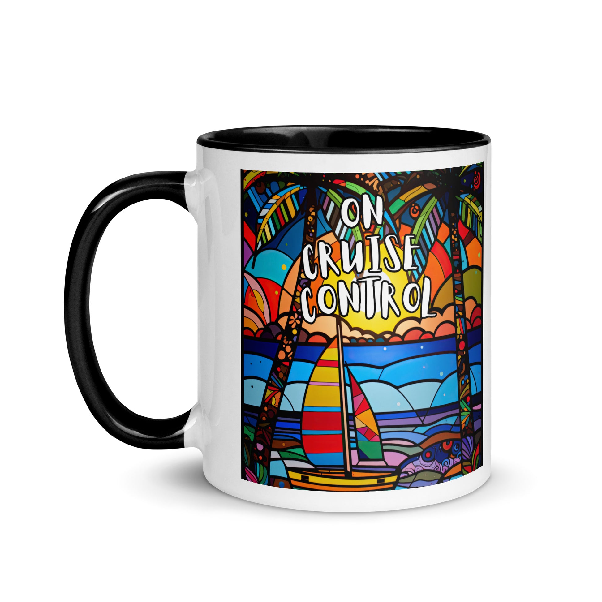On/No Cruise Control Mug with Color Inside - Sunshine on the Seas