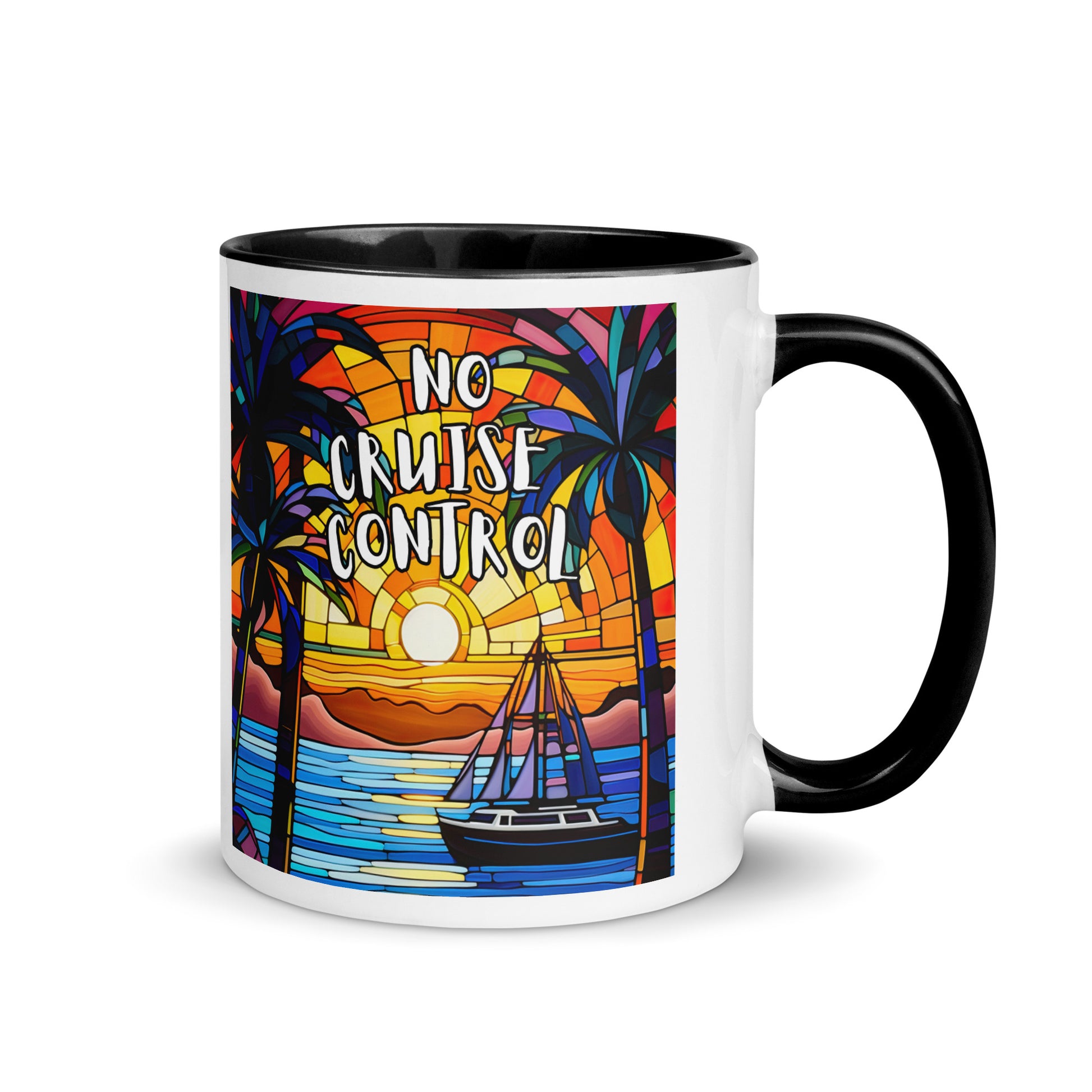 On/No Cruise Control Mug with Color Inside - Sunshine on the Seas