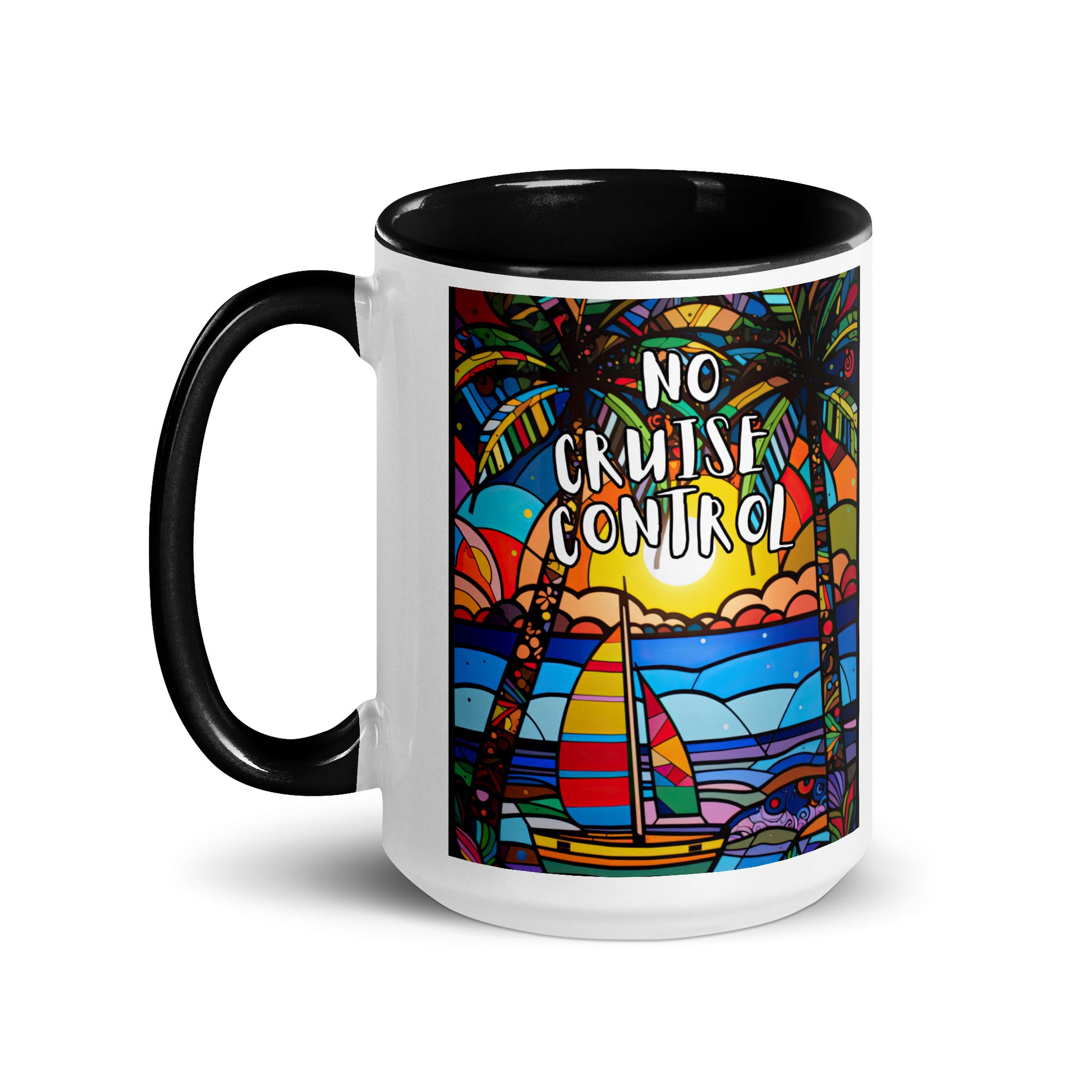 On/No Cruise Control Mug with Color Inside - Sunshine on the Seas