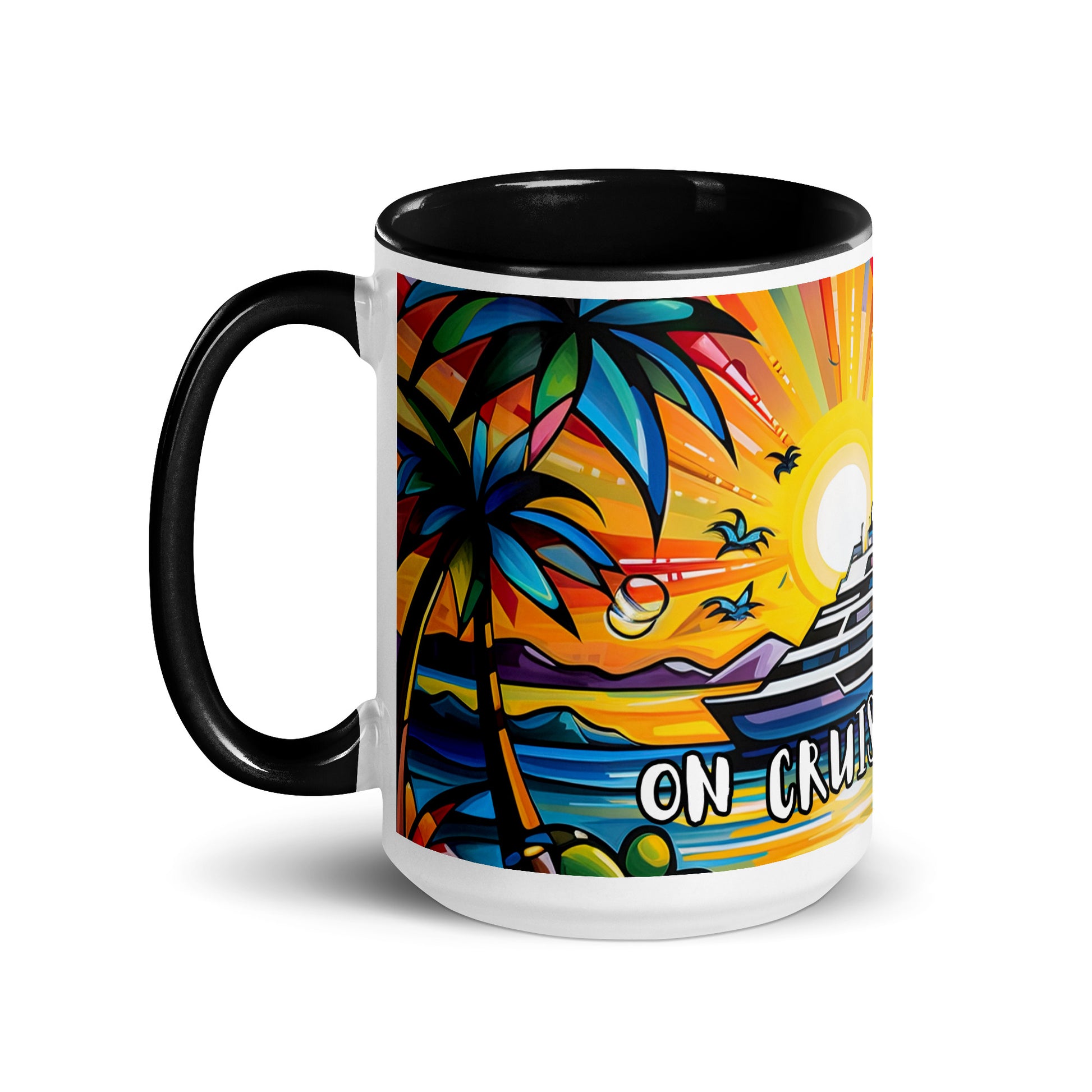 On Cruise Control Mug with Color Inside - Sunshine on the Seas