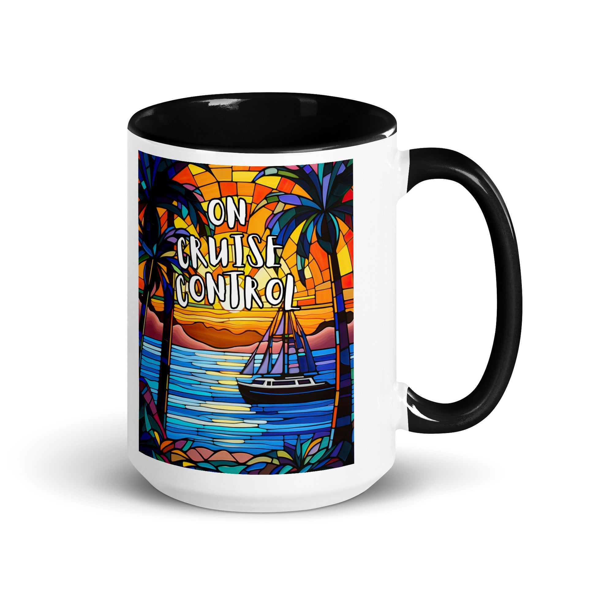 On/No Cruise Control Mug with Color Inside - Sunshine on the Seas