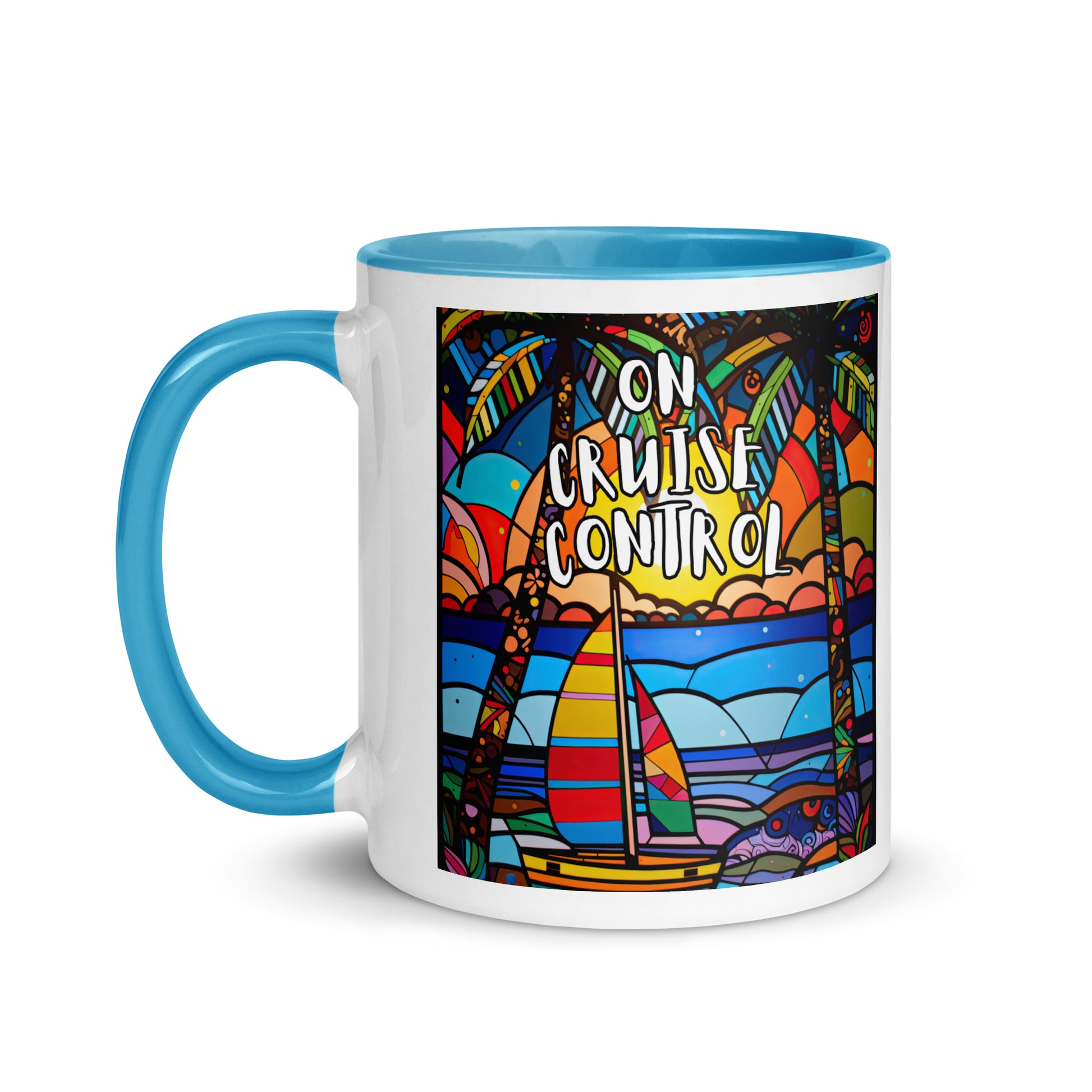 On/No Cruise Control Mug with Color Inside - Sunshine on the Seas